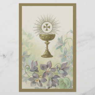 Lámina Primera Comunión Santa Calice Eucaristía Católica