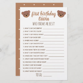 Lámina Primera Trivia de Cumpleaños que me conoce mejor j