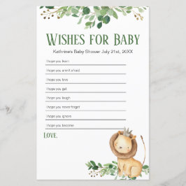 Lámina Prince Lion Greenery Floral Wiers for Baby