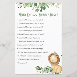 Lámina Prince Lion Greenery quien conoce a mi mejor parti