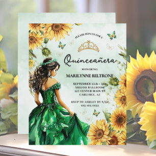 Lámina Princesa Quinceañera de mariposa de girasol