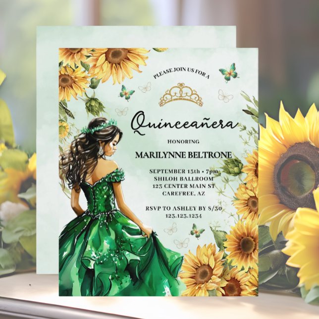 Lámina Princesa Quinceañera de mariposa de girasol (Subido por el creador)