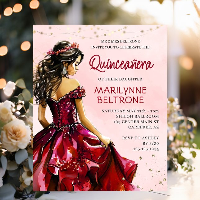 Lámina Princesa Quinceañera de Oro Rojo (Subido por el creador)