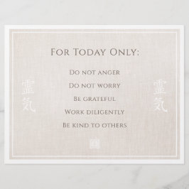 Lámina Principios de Reiki, receptores