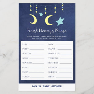 Lámina PRINT Twinkle Twinkle Moon Stars Juego de Baby Sho