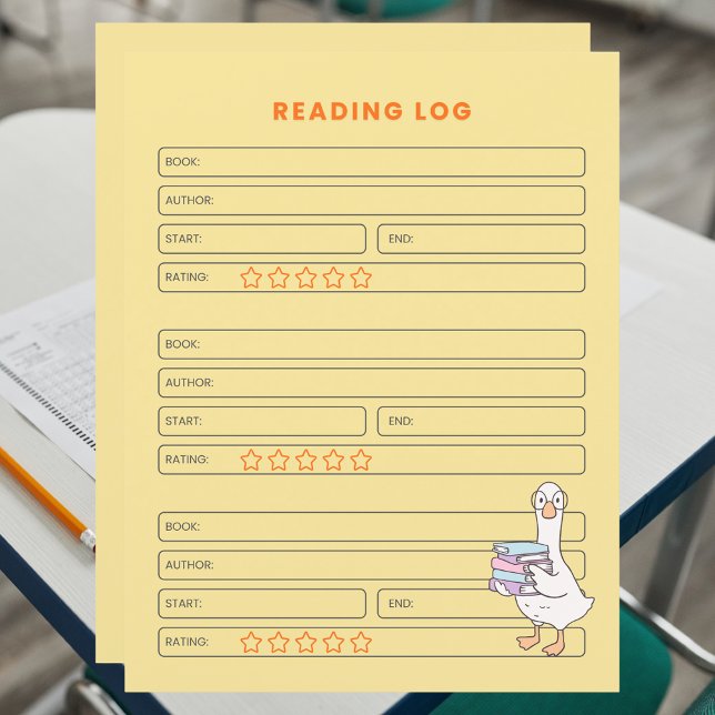 Lámina Printable Homeschool Activity Learning Reading Log (Subido por el creador)