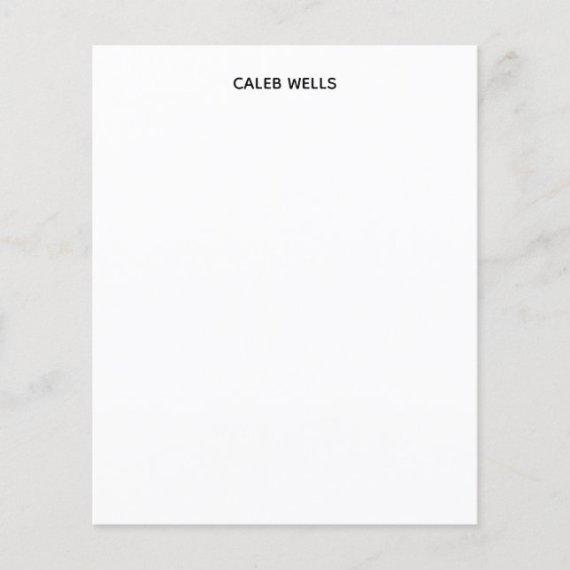 Lámina Profesión simple blanco simple atractiva (Anverso)