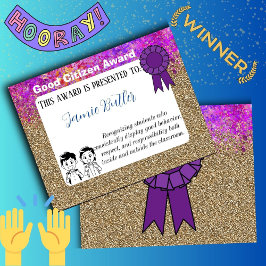 Lámina profesor de certificado de colegio de premios ciud