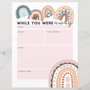 Lámina Profesor sustituto del arcoiris mientras estabas f