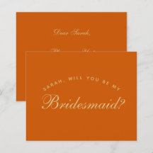 Propuesta de Dama de Honor Naranja Quemado Presupu