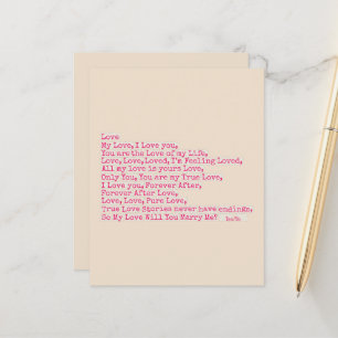 Lámina Propuesta/¿Se Casará Conmigo?