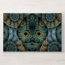 Auténtico Skull Resumen Verde y Azul