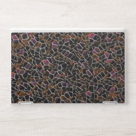 Lámina Protectora Para Portátil HP El lío irregular de mosaicos de vino marrón en lín