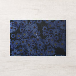 Lámina Protectora Para Portátil HP Flores azules con cáscara