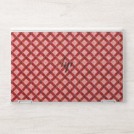 Lámina Protectora Para Portátil HP Funda de tartán de cruz rosa con ligero relieve ás