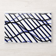 Fundas decorativas azules blancas y negras para po