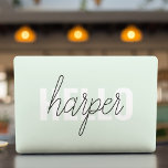 Lámina Protectora Para Portátil HP Moderno Pastel Mint Hello Y You Name<br><div class="desc">Moderno Pastel Mint Hello Y You Name</div>