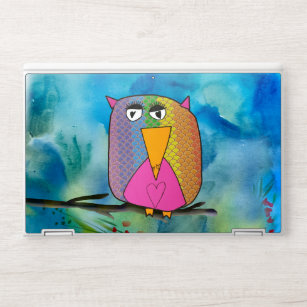 Lámina Protectora Para Portátil HP Owl "Arte de niños"