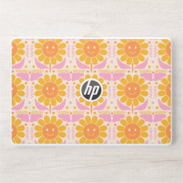 Lámina Protectora Para Portátil HP Patrón de flor rosa rosa amarillo anaranjado