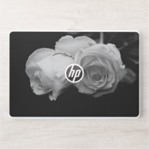 Piel portátil HP de lujo de rosa blanca