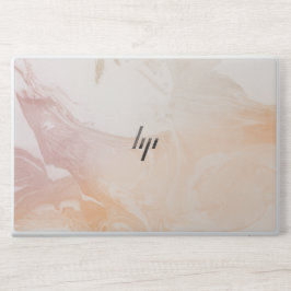 Lámina Protectora Para Portátil HP Rosa de  Rubor de Faux Marble Purpurina de oro HP