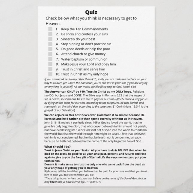 Lámina Prueba de la Biblia en el cielo (Reverso)