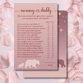 Lámina Prueba de mamá o papá de oso ruso para Baby Shower