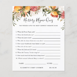 Lámina Prueba Nursery Rhyme | Juego Baby Shower