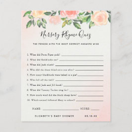 Lámina Prueba Nursery Rhyme | Juego Baby Shower