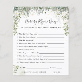 Lámina Prueba Nursery Rhyme | Juego Baby Shower