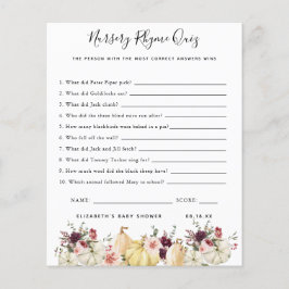 Lámina Prueba Nursery Rhyme | Juego Baby Shower