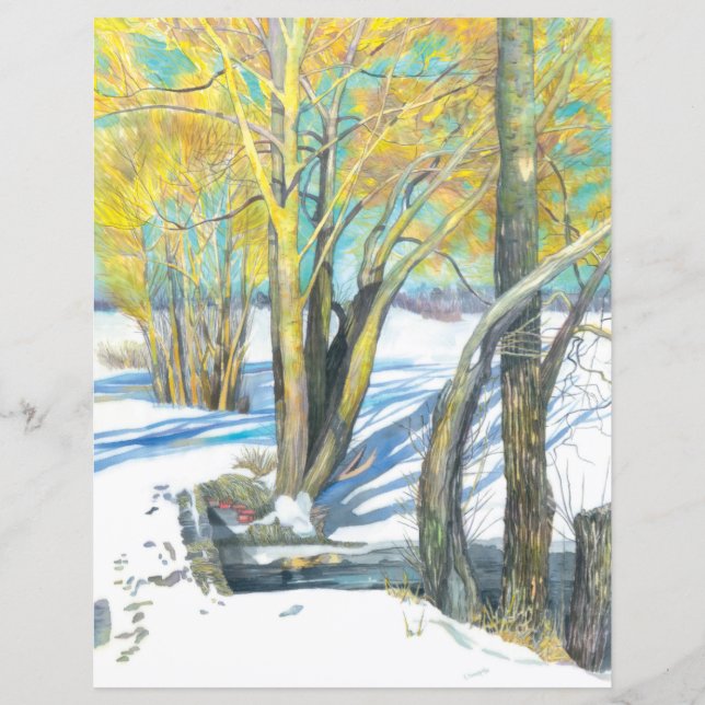 Lámina puente en invierno (Anverso)