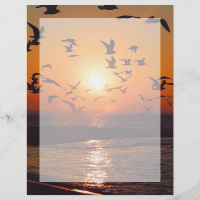 Lámina Puesta de sol en el lago Erie (Anverso)