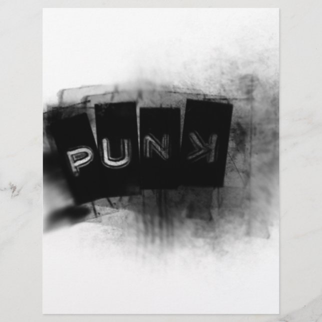 Lámina Punk blanco y negro (Anverso)