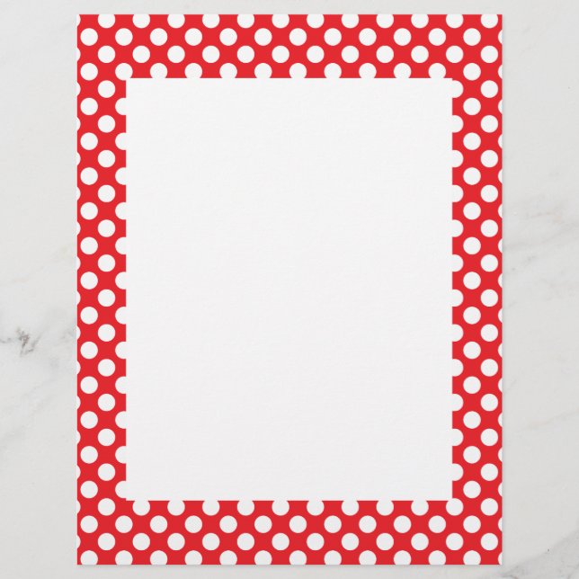 Lámina Punto Polka blanco y rojo (Anverso)