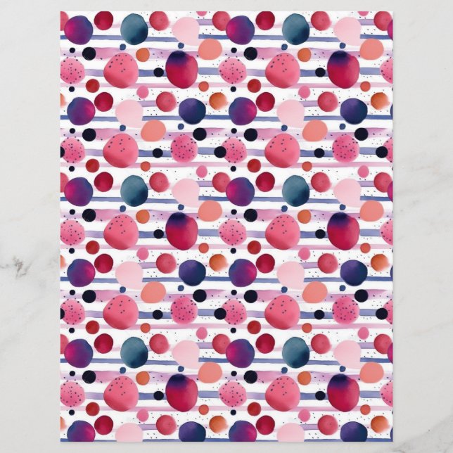 Lámina Puntos de polka y franjas 6 (Reverso)