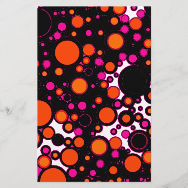 Lámina Puntos rosa y naranja (Anverso)