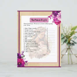 Lámina Purple Boho Baby Price es el juego correcto