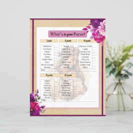 Lámina Purple Boho Baby Shower Qué en tu juego de bolso