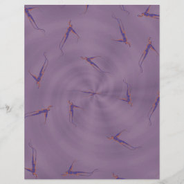 Lámina Purple Ginseng Man Scrapbook Paper 2-Sided Page