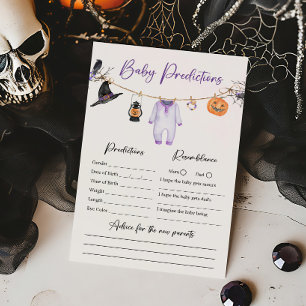 Lámina Purple Little Boo Halloween Juego de predicciones