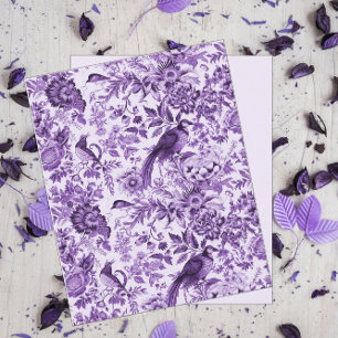 Lámina Purple Pheasants Garden Papel de cartón francés