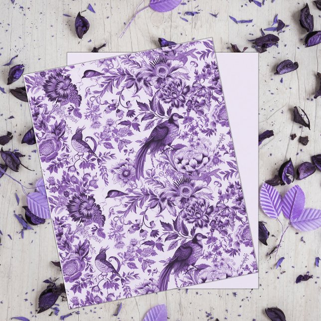 Lámina Purple Pheasants Garden Papel de cartón francés (Subido por el creador)