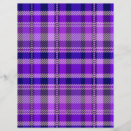 Lámina Purple Plaid Scrapbook Paper 2-Sided Page