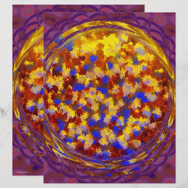 Lámina Purple Potpourri Scrapbook Paper 2-Sided Page (Anverso / Reverso)