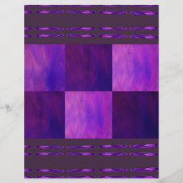Lámina Purple Skies Tiles Scrapbook Paper 2-Sided Page