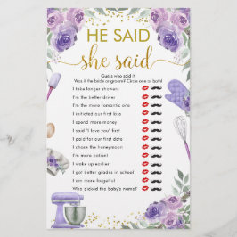 Lámina Purple Stock la cocina dijo que ella dijo