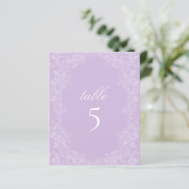 Lámina Purple Victorian Wedding Table Number Sign