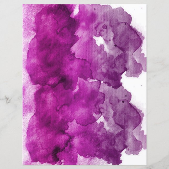 Lámina Purple watercolor stains soft pastel scrapbook  (Anverso)