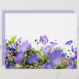 Lámina Purple Wildflower Two-Sided Scrapbook Paper